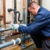 Ремонт пластиковых труб в бойлерной комнате