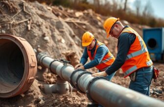 Бригада для ремонта и замены трубопроводов