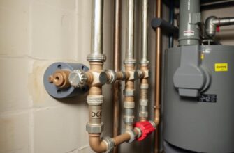 Ремонт водопроводных труб в котельном помещении